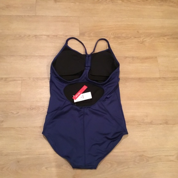 Women's Navy Blue Athletic Training One Piece Bathing Suit - Picture 8 of 9